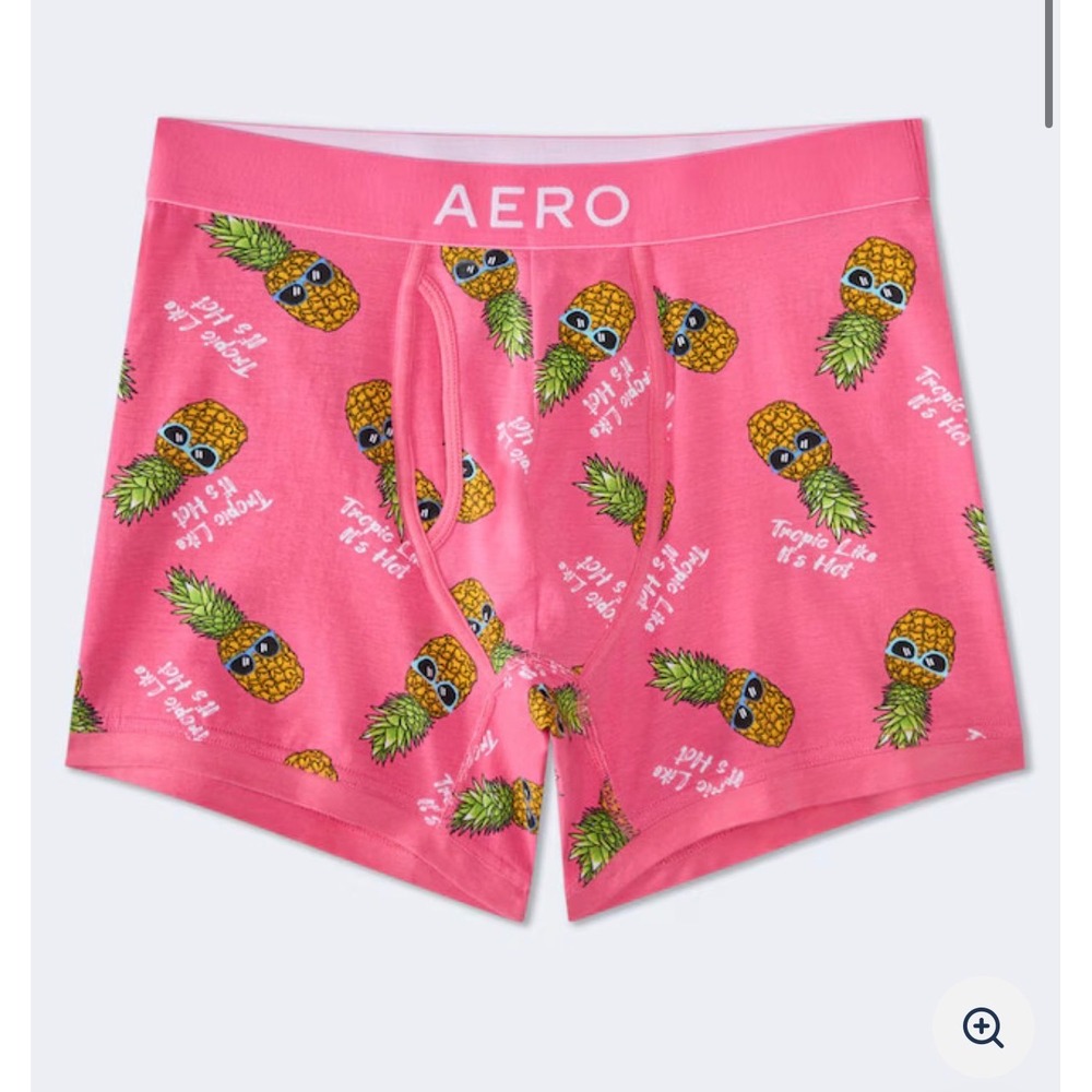 Aeropostale Men's Tropic Pineapple 4.5" Knit Boxer Briefs – Size Large – NWT